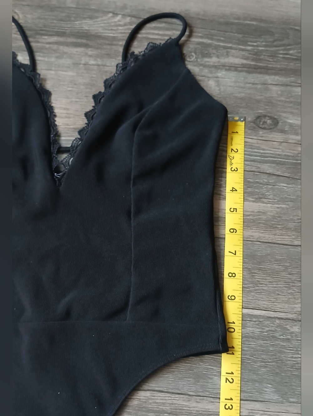 Express Black Lace-Trim Bodysuit Tank Top - Picture 11 of 13